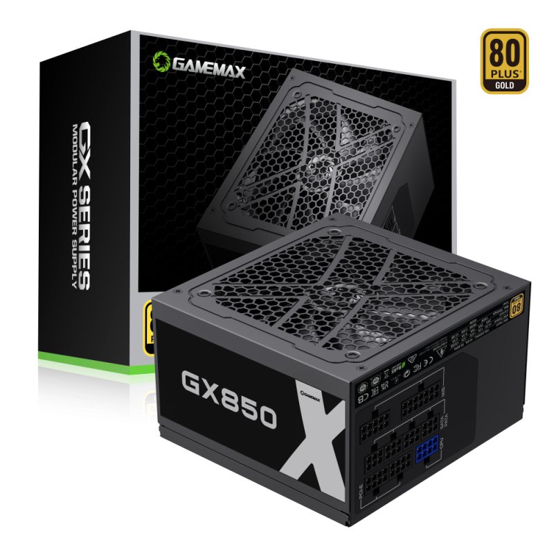 GAMEMAX GX-850 850W 80 Plus Gold Fully Modular Power Supply GAMEMAX GX-850 850W 80 Plus Gold Fully Modular Power Supply